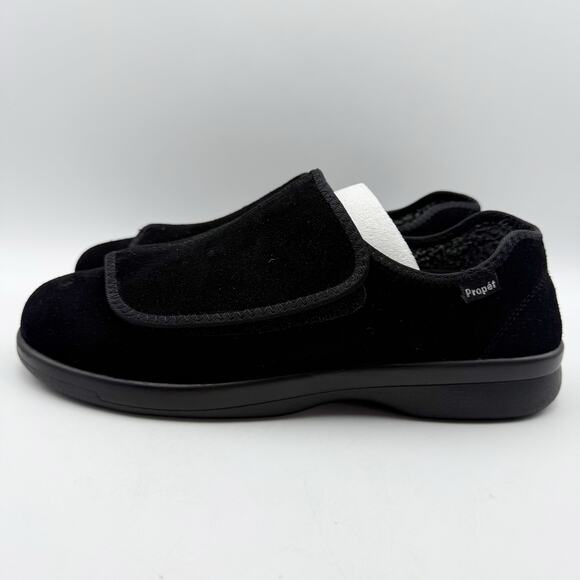 Propet Mens Coleman Slippers US 9.5 M EU 42.5 Black Suede NIB main image 8